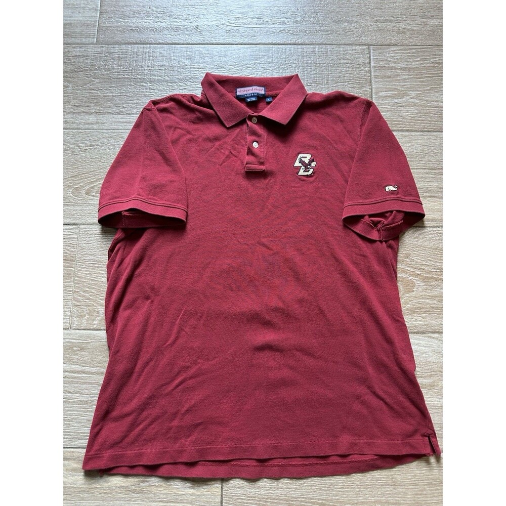 Vineyard Vines Maroon Boston College Eagles Large Polo Shirt